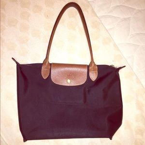 Longchamp medium tote with long handles